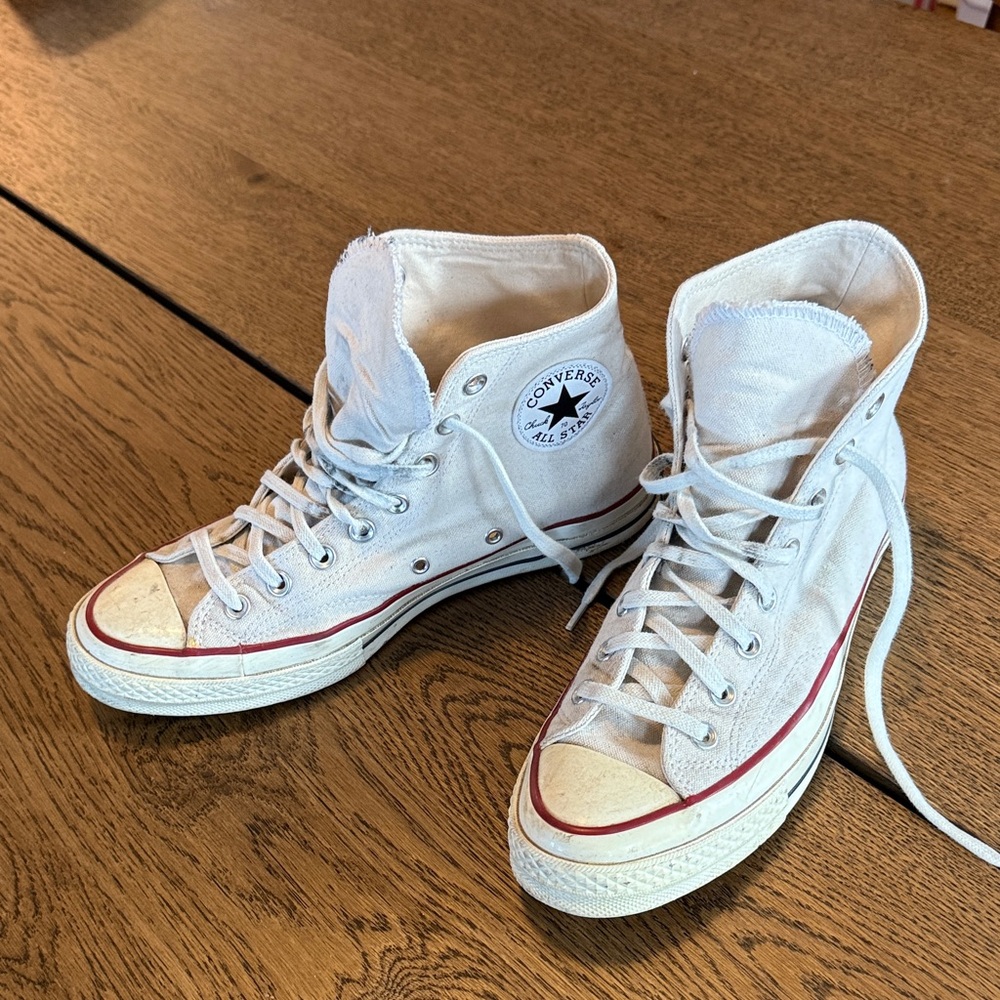 Converse High-Top Sneakers Size M8/W10 - Cream